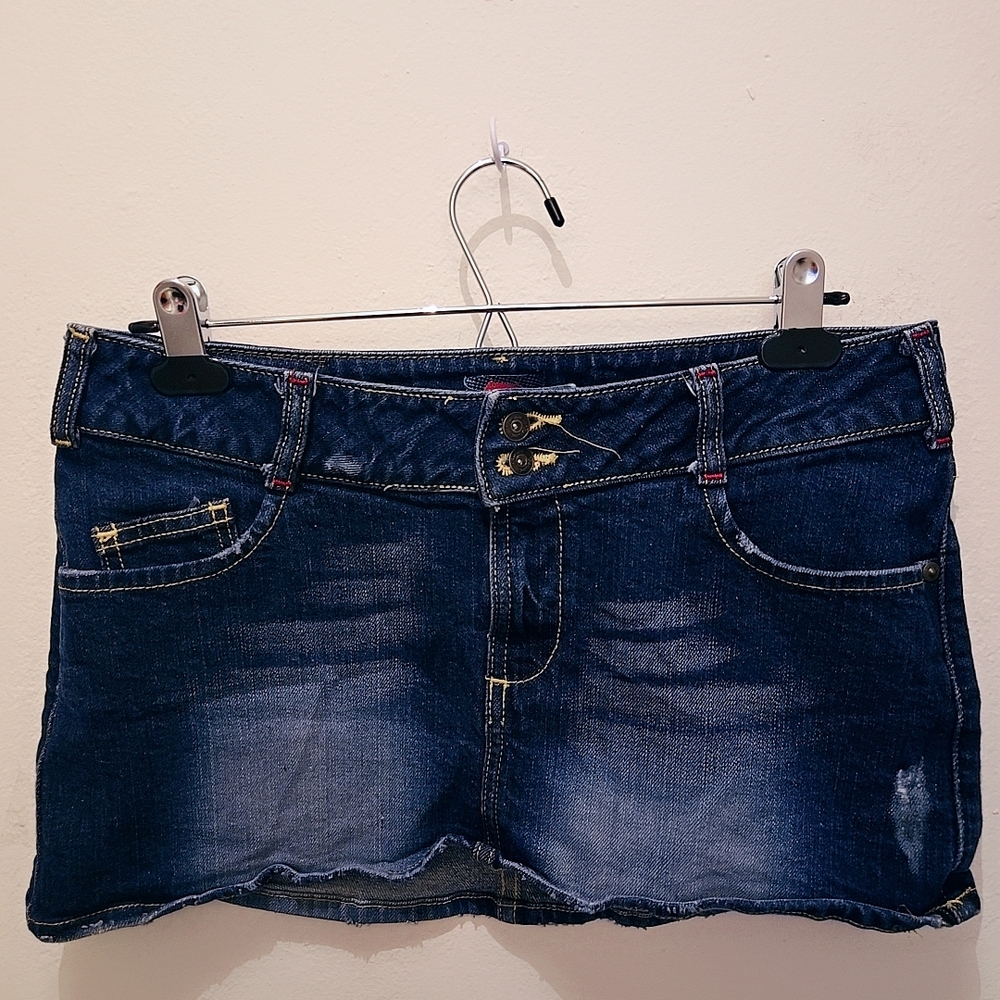 Fiorucci Dark Blue Denim Mini Skirt